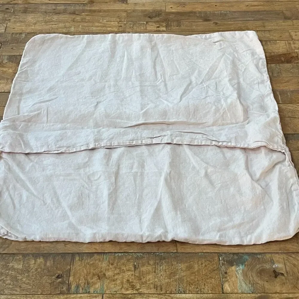 Parachute Euro Pillow Sham Light Pink 100% Linen Portugal